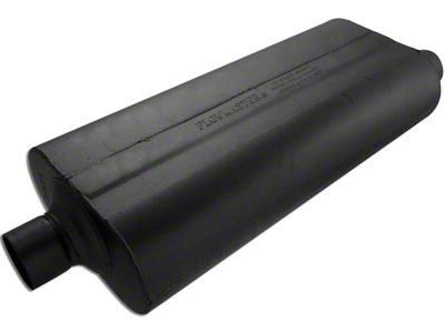 Flowmaster 70 Series Center/Offset Oval Muffler; 2.50-Inch Inlet/2.50-Inch Outlet (Universal; Some Adaptation May Be Required)