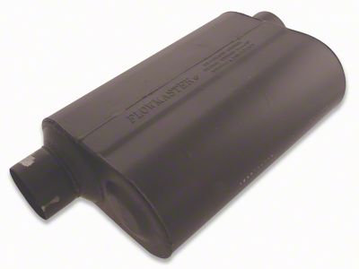 Flowmaster Super 40 Series Offset/Same Side Out Oval Muffler; 3-Inch Inlet/3-Inch Outlet (Universal; Some Adaptation May Be Required)