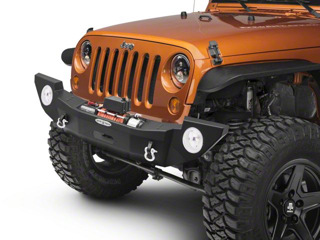 Rock-Slide Engineering Rigid Series Full Winch Front Steel Bumper (07-18 Jeep Wrangler JK)