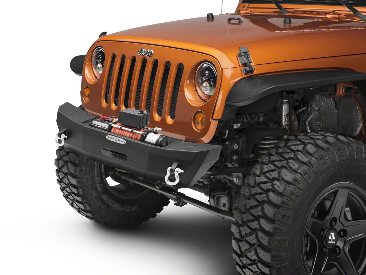 Rock-Slide Engineering Jeep Wrangler Rigid Series Shorty Winch Front ...