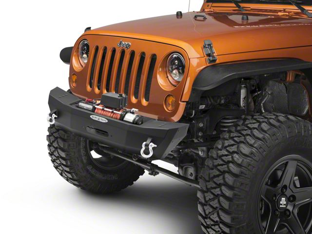 Rock-Slide Engineering Rigid Series Shorty Winch Front Steel Bumper (07-18 Jeep Wrangler JK)