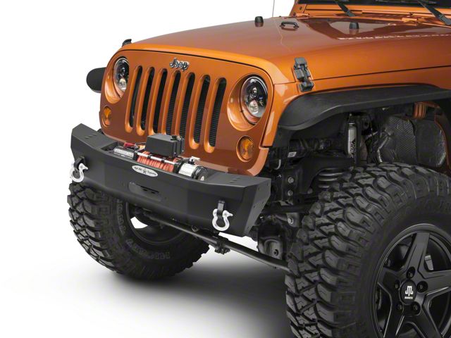 Rock-Slide Engineering Rigid Series Shorty Winch Front Aluminum Bumper (07-18 Jeep Wrangler JK)
