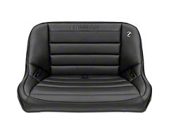 Corbeau 40-Inch Baja Bench Suspension Seat; Black Vinyl (97-06 Jeep Wrangler TJ)