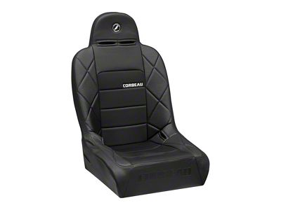 Corbeau Baja JP Wide Suspension Seat; Black Vinyl/Cloth (Universal; Some Adaptation May Be Required)