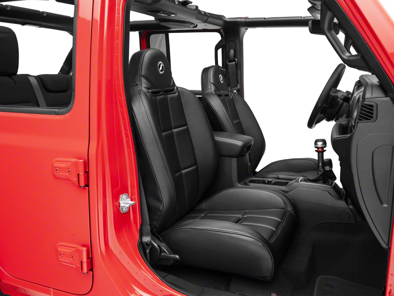 Corbeau Jeep Wrangler Baja RS Suspension Seats Black Vinyl Pair