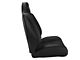 Corbeau Baja RS Suspension Seats; Black Vinyl/Cloth; Pair (Universal; Some Adaptation May Be Required)