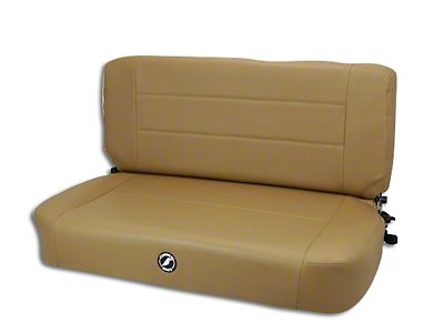 CJ7 and Wrangler YJ Bestop® 39441-37 TrailMax II Fold and Tumble Spice Vinyl with Fabric Insert Rear Bench Seat for 55-95 CJ5