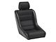 Corbeau Classic II Bucket Seat; Black Vinyl/Cloth (Universal; Some Adaptation May Be Required)