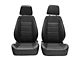Corbeau Sport Reclining Seats; Black Leather; Pair (76-18 Jeep CJ5, CJ7, Wrangler YJ, TJ & JK)
