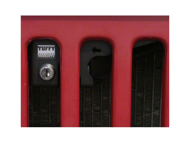 Tuffy Security Products Hood Lock; Black (87-95 Jeep Wrangler YJ)