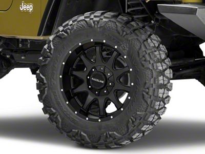Raceline Shift Black Wheel; 18x9 (97-06 Jeep Wrangler TJ)