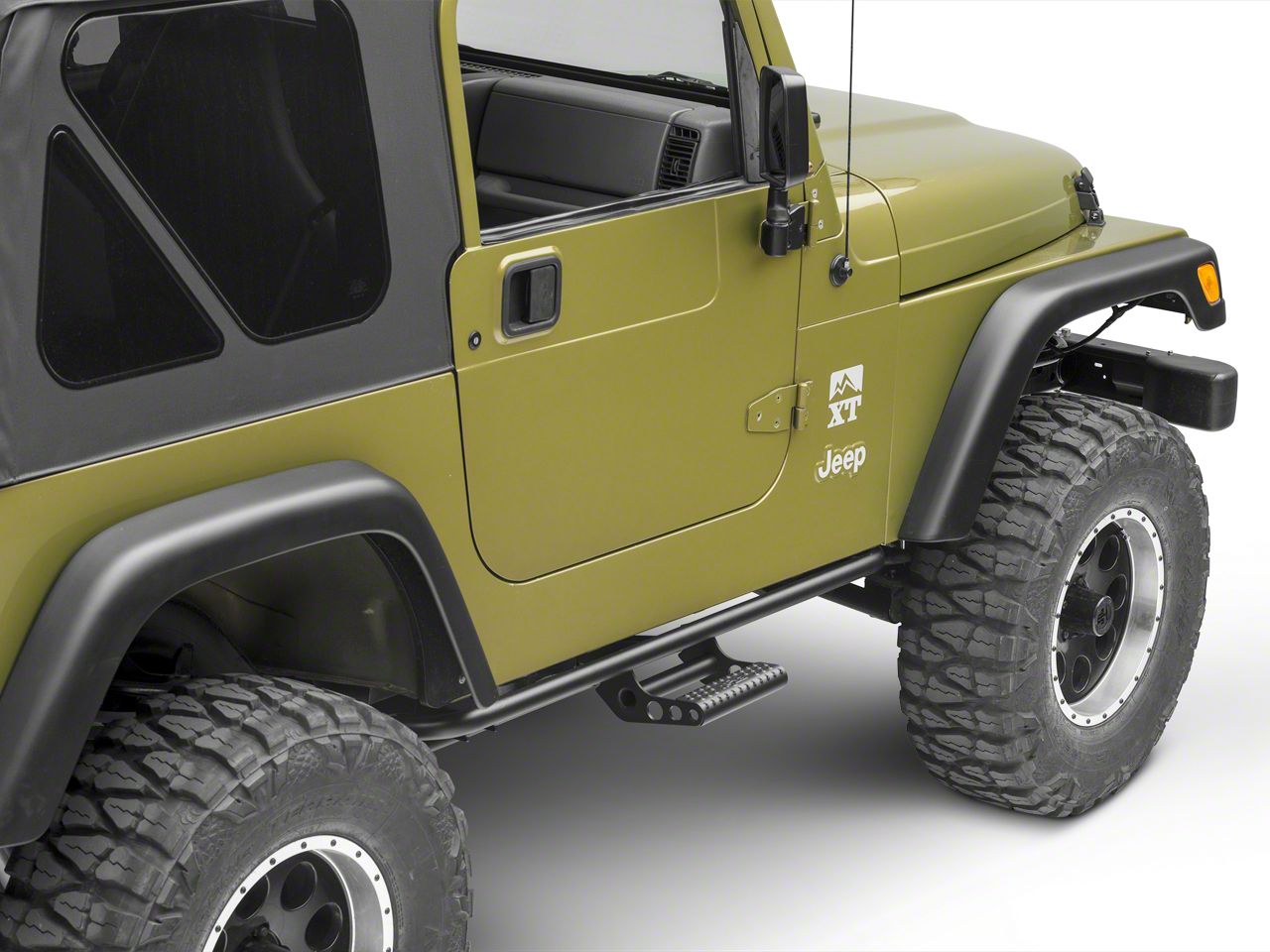 NFab Jeep Wrangler Cab Length RKR Side Rails w/ Detachable Steps
