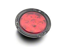 Poison Spyder 4-Inch 6-LED Flush Mount Tail Light; Black Housing; Red Lens (07-18 Jeep Wrangler JK)