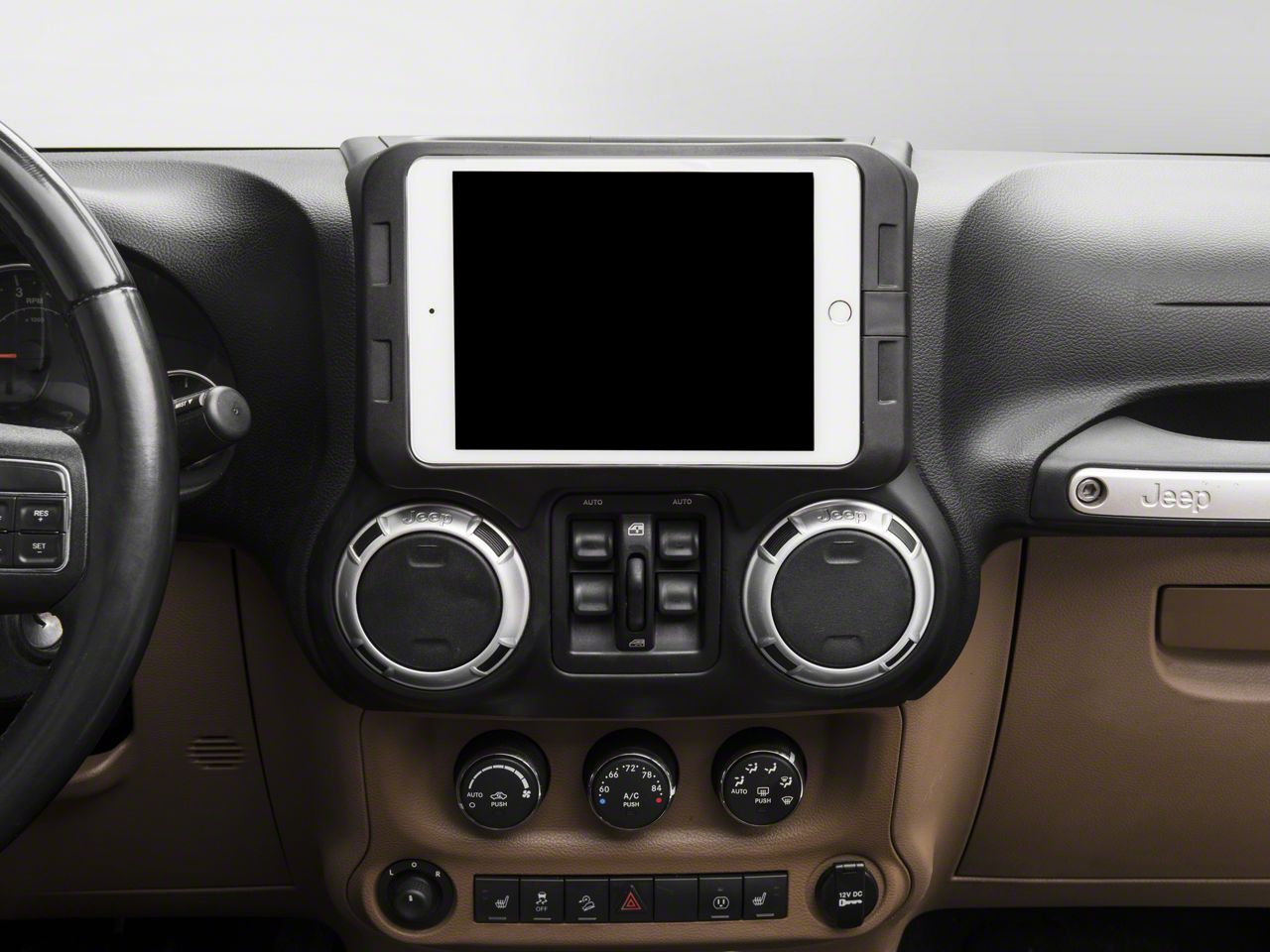Carrichs 11-18 Jeep Wrangler JK Tablet Dash Mount for Apple iPad Mini 1 2 3 