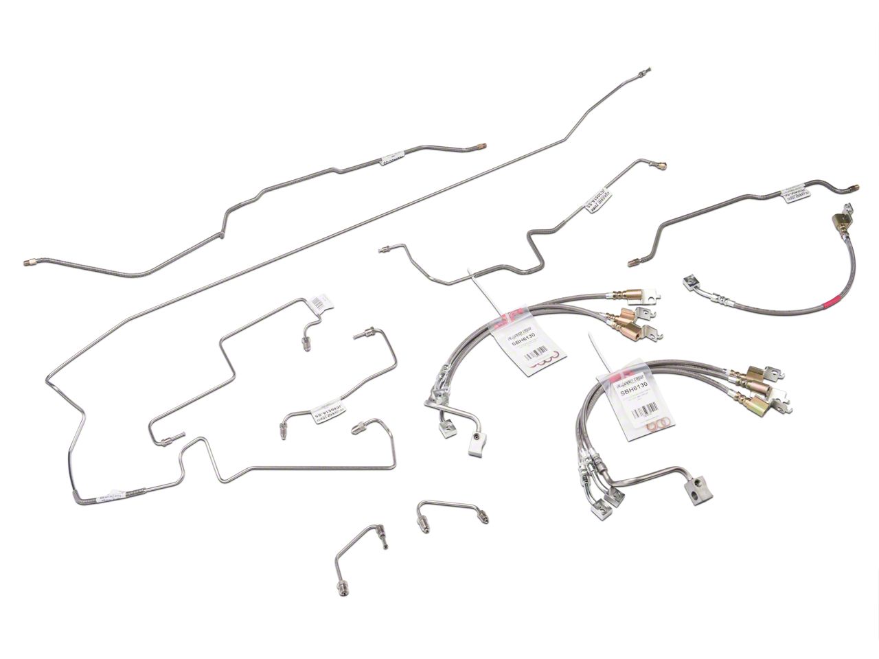 OPR Jeep Wrangler Stainless Steel Brake Line Kit w/ Braided Hoses J110277  (1997 Jeep Wrangler TJ w/ ABS)