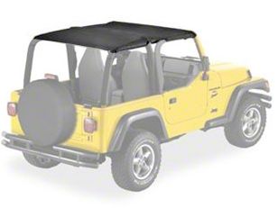 Bestop Jeep Wrangler SafariStyle Header Bikini Top Black Diamond
