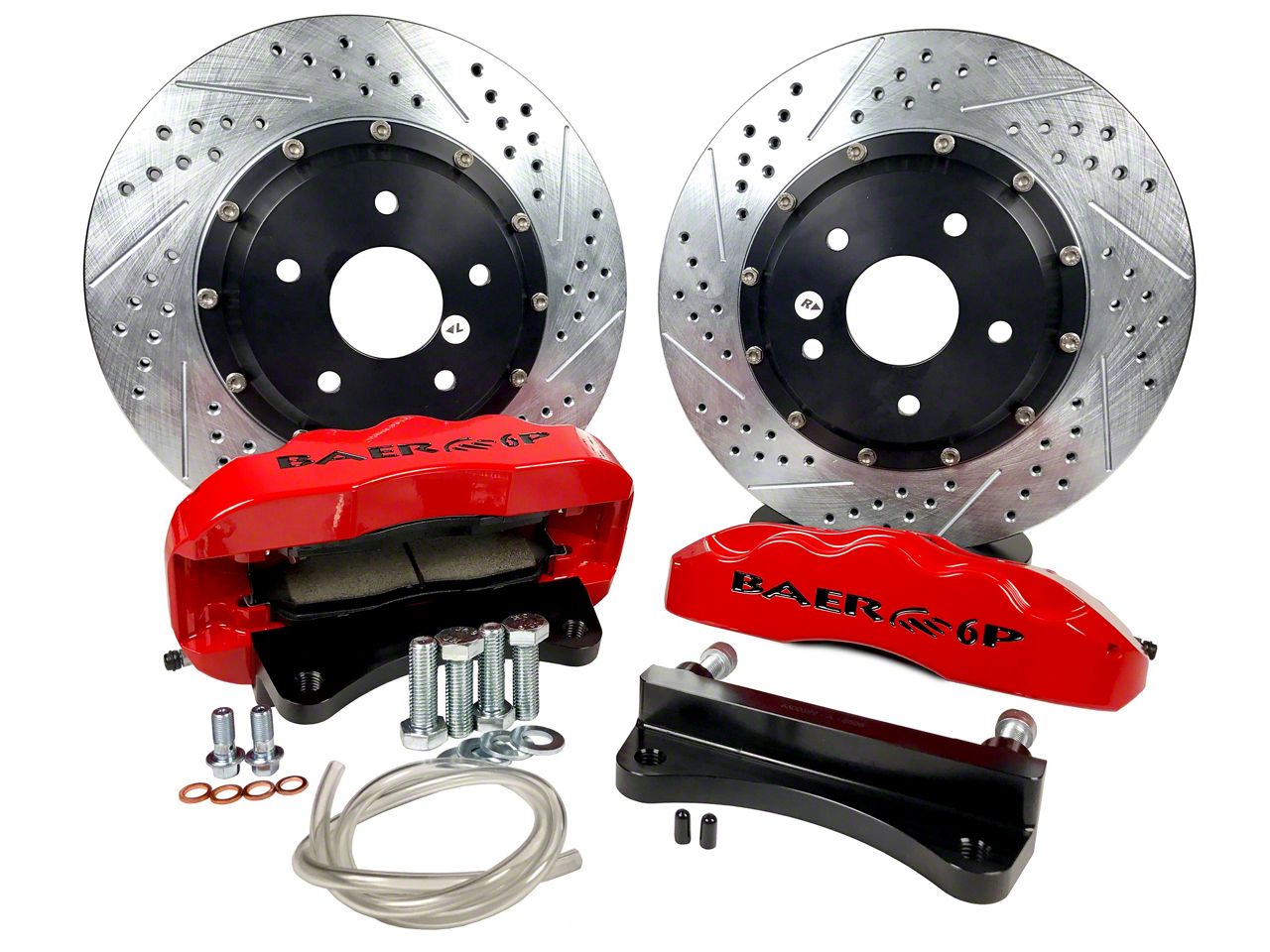 Baer Jeep Wrangler Pro Plus Front Big Brake Kit 4401001R (07-18 Jeep ...