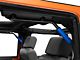 GraBars Genuine Solid Steel Front and Rear Grab Handles; Blue Grips (07-18 Jeep Wrangler JK 4-Door)
