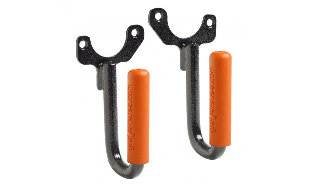 GraBars Jeep Wrangler Front Grab Handles; Orange Grips 1018O (9706