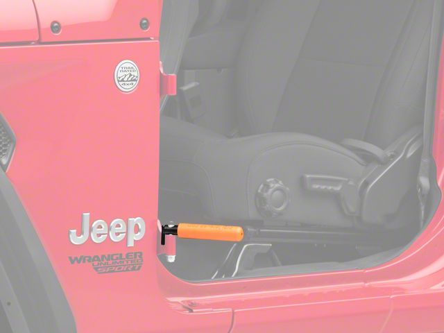 GraBars BootBars Foot Pegs; Orange Grips (07-23 Jeep Wrangler JK & JL)