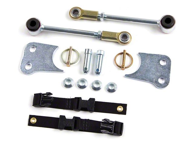Zone Offroad Front Sway Bar Disconnects for 3 to 4-Inch Lift (07-18 Jeep Wrangler JK)