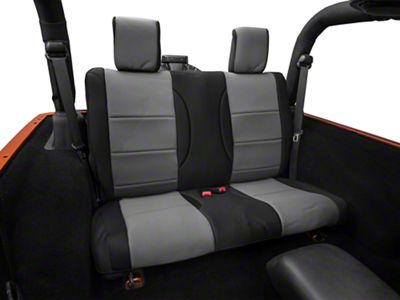 Rugged Ridge Neoprene Rear Seat Cover; Black/Gray (07-18 Jeep Wrangler JK 2-Door)