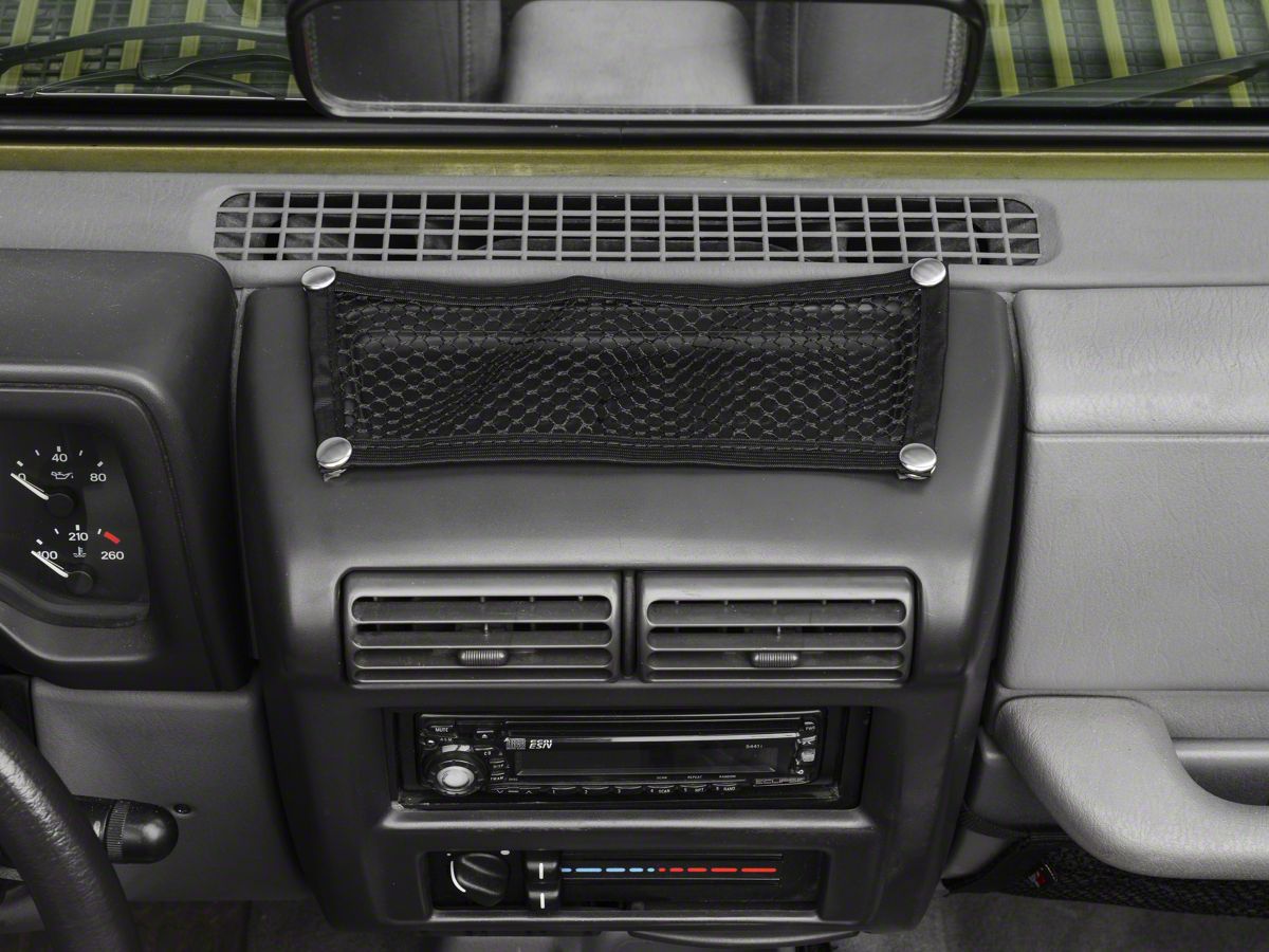 Rugged Ridge Black 5 Piece Interior Mesh Storage Net Kit 97 06 Jeep Wrangler Tj