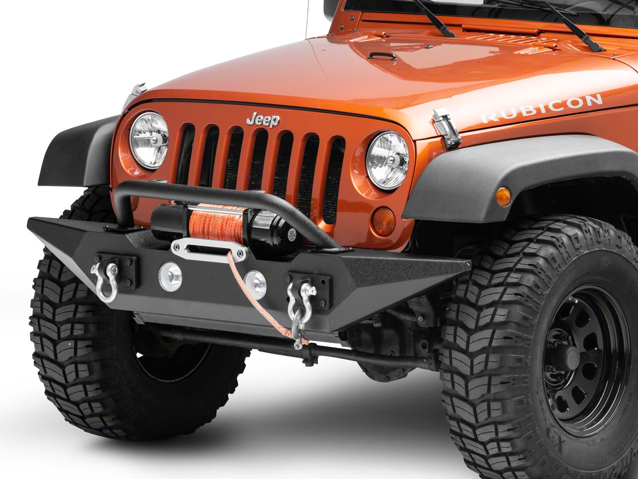 Rugged Ridge Jeep Wrangler Spartan Front Bumper with Over-Rider Hoop  11548.02 (07-18 Jeep Wrangler JK)