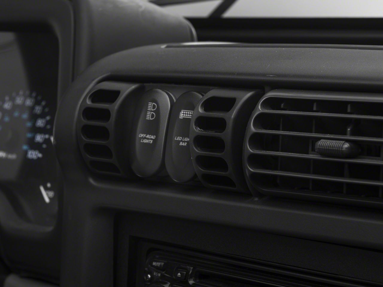 Rugged Ridge Jeep Wrangler Black AC Vent Switch Pod 17235.50 (9706