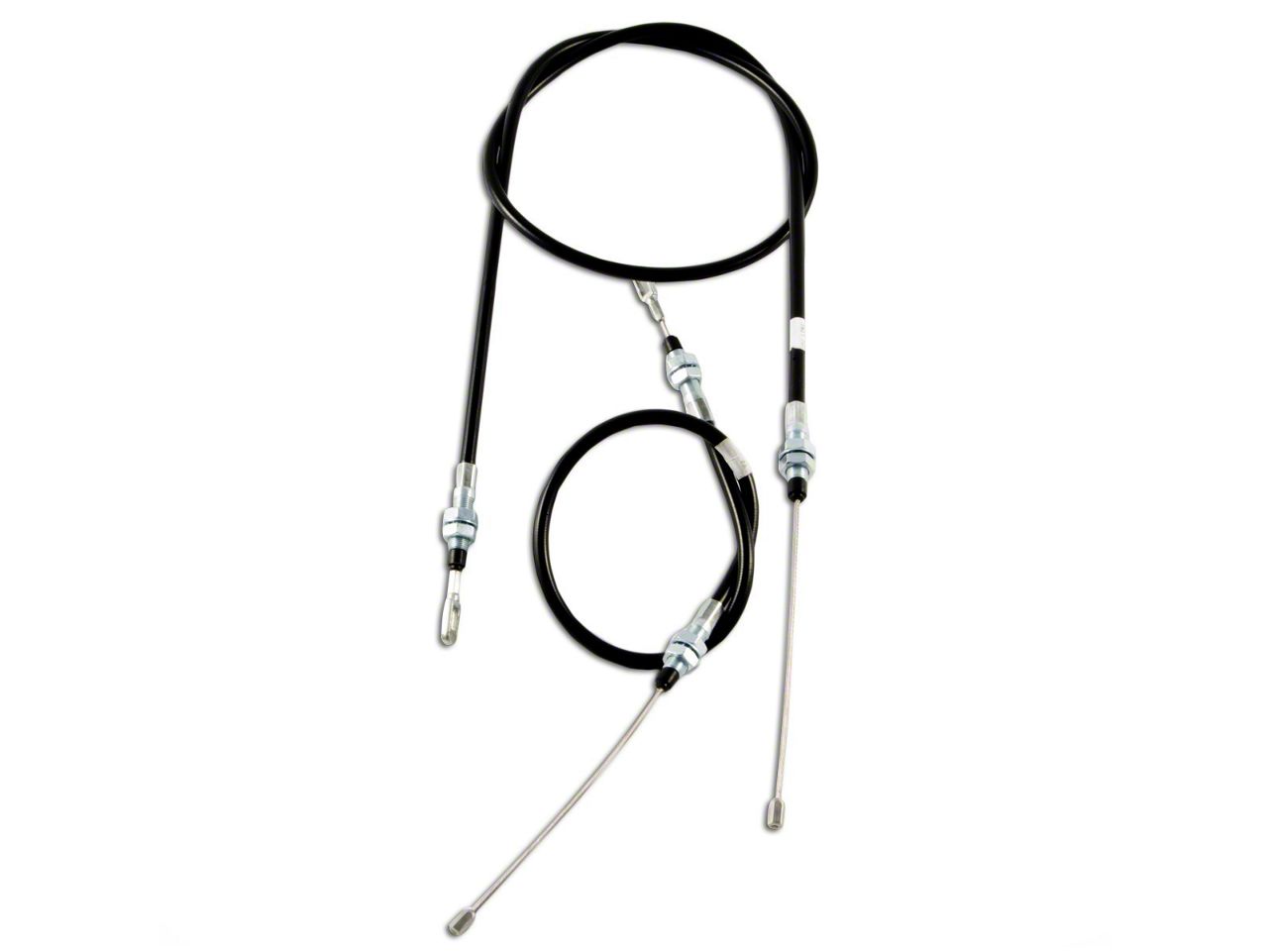 M.O.R.E. Jeep Wrangler Emergency Brake Cables for Ford 8.8 Rear Axle w/ Disc Brakes Swap EB1 (87