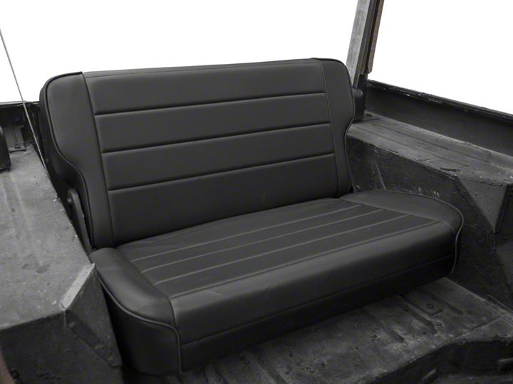 How to Install Smittybilt Fold and Tumble Rear Seat Vinyl, Black Denim