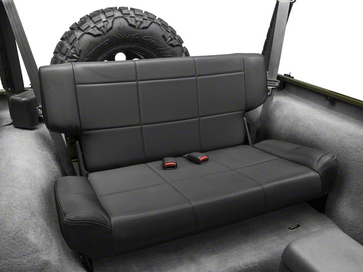 How to Install a Smittybilt Black Denim Vinyl Fold and Tumble Rear Seat