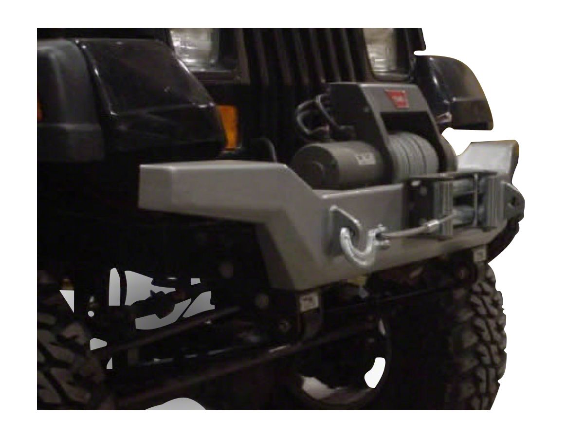 .E. Jeep Wrangler Rock Proof Hi-Clearance Front Bumper; Black  JFBHC200PC (87-95 Jeep Wrangler YJ)