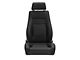 Smittybilt Front Contour Sport Bucket Reclining Seat; Black Denim (76-02 Jeep CJ5, CJ7, Wrangler YJ & TJ)