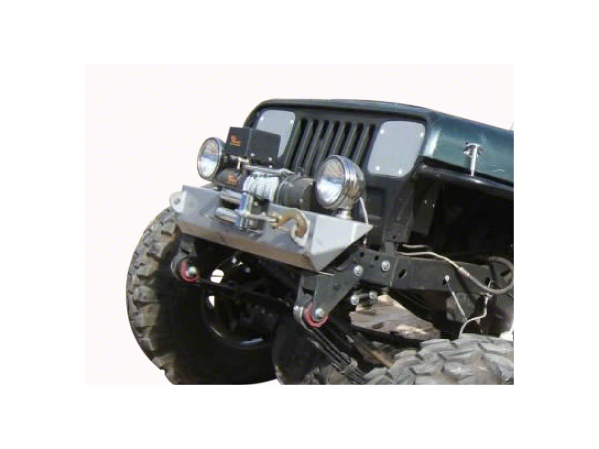 .E. Jeep Wrangler Rock Proof Stubby Front Bumper; Bare Steel JFBS200  (87-95 Jeep Wrangler YJ)