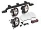 Rugged Ridge 5-Inch Round HID Off-Road Fog Lights with Front Bumper Light Bar (97-06 Jeep Wrangler TJ)