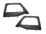 Rugged Ridge Front Upper Soft Door Kit; Black Diamond (07-18 Jeep Wrangler JK)