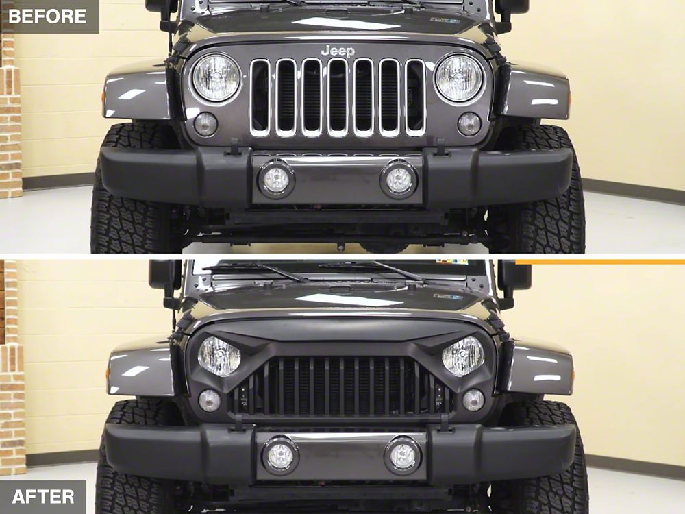 RedRock Gladiator Grille; Matte Black (07-18 Jeep Wrangler