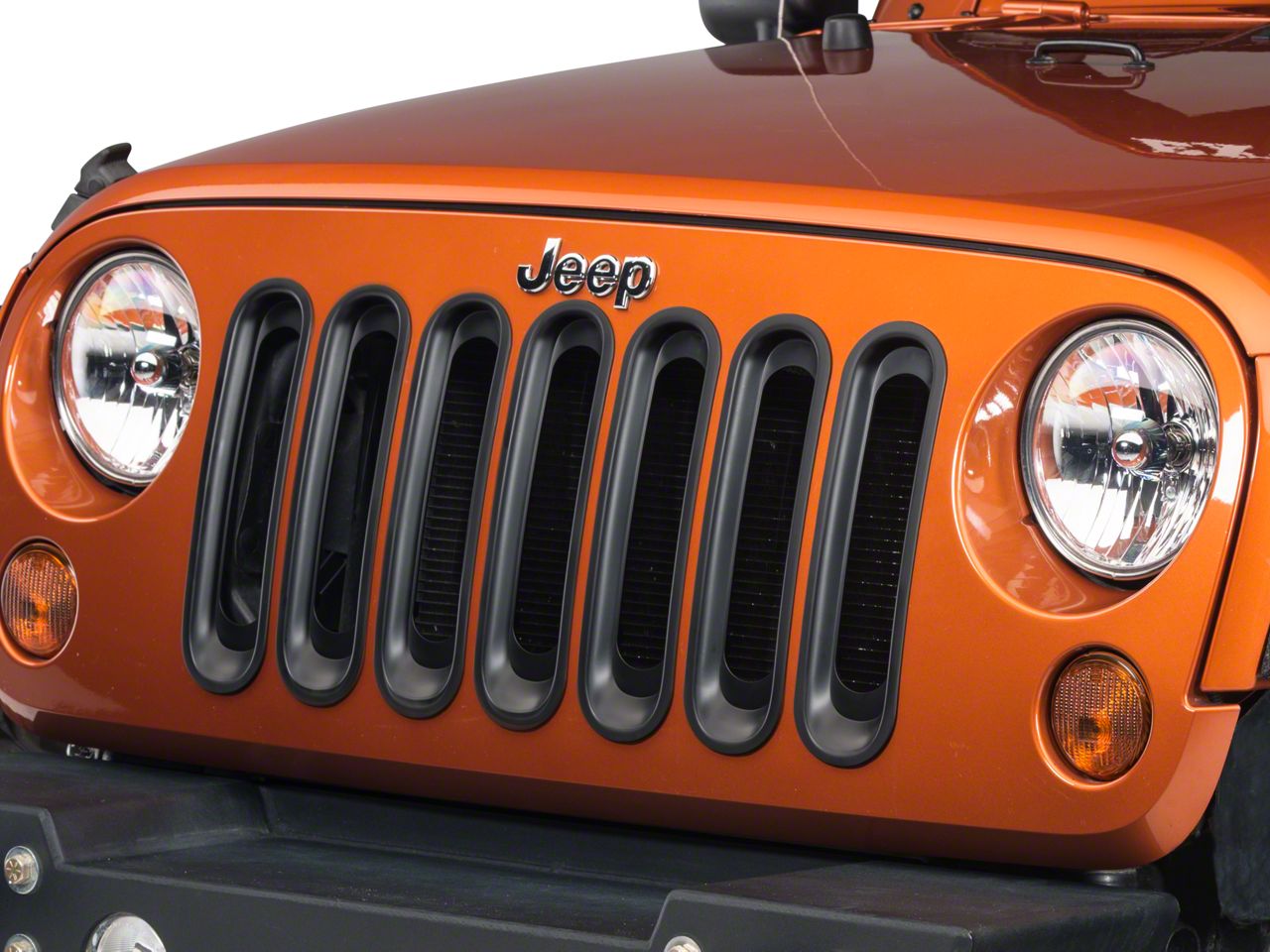 Rugged Ridge 11306.30 Jeep Wrangler JK Grille Inserts; Black