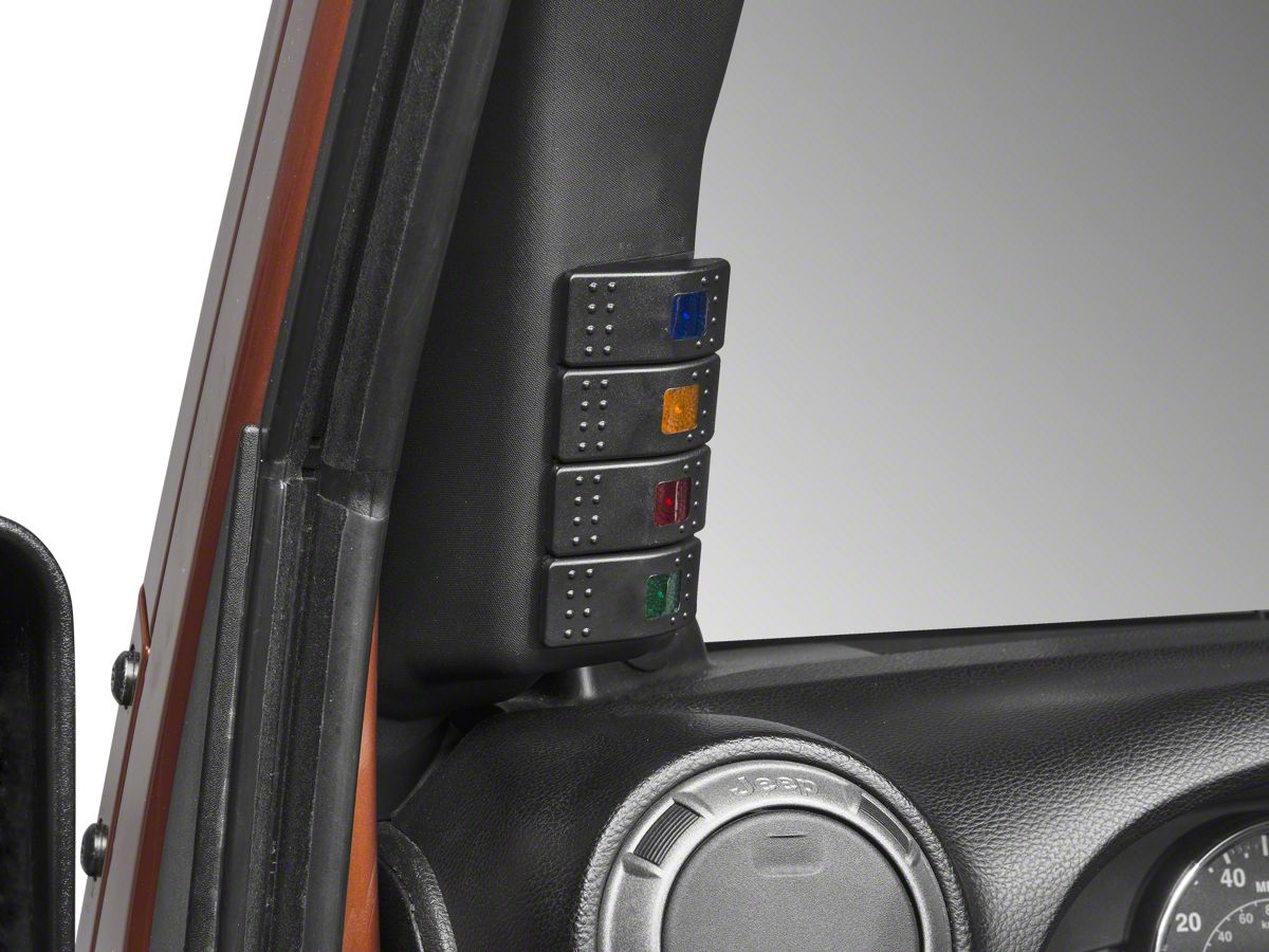 RedRock Jeep Wrangler A-Pillar Switch Panel with Switches J111790 (07-18 Jeep  Wrangler JK) - Free Shipping