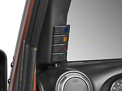 RedRock 4x4 A-Pillar Switch Panel with Switches (07-18 Jeep Wrangler JK)