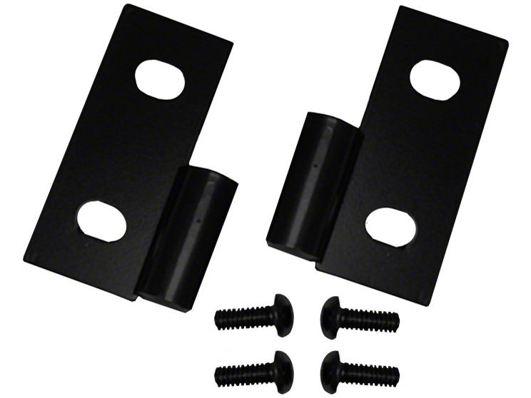 Rugged Ridge Jeep Wrangler Lower Door Hinges; Black 11202.03 (76-06 ...