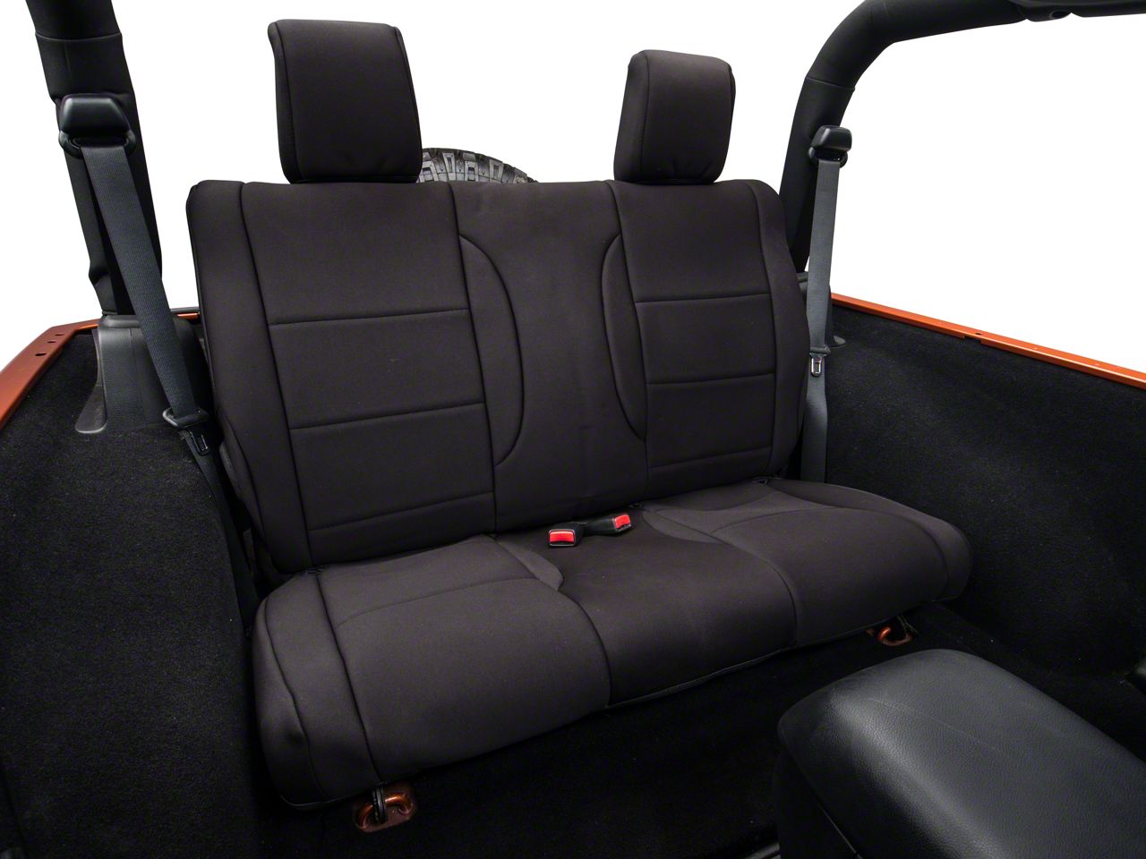 Front /& Rear Black//Red Neoprene Seat Covers for Jeep Wrangler JK 2011-18 4 Door