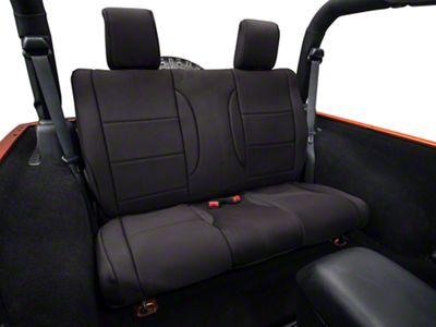 Rugged Ridge Neoprene Rear Seat Cover; Black (07-18 Jeep Wrangler JK 2-Door)