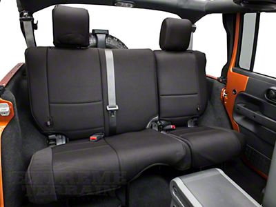 Rugged Ridge Jeep Wrangler Neoprene Rear Seat Cover Black 13264 01 07 18 Jk 4 Door Free - Seat Covers For A 2020 Jeep Wrangler Unlimited