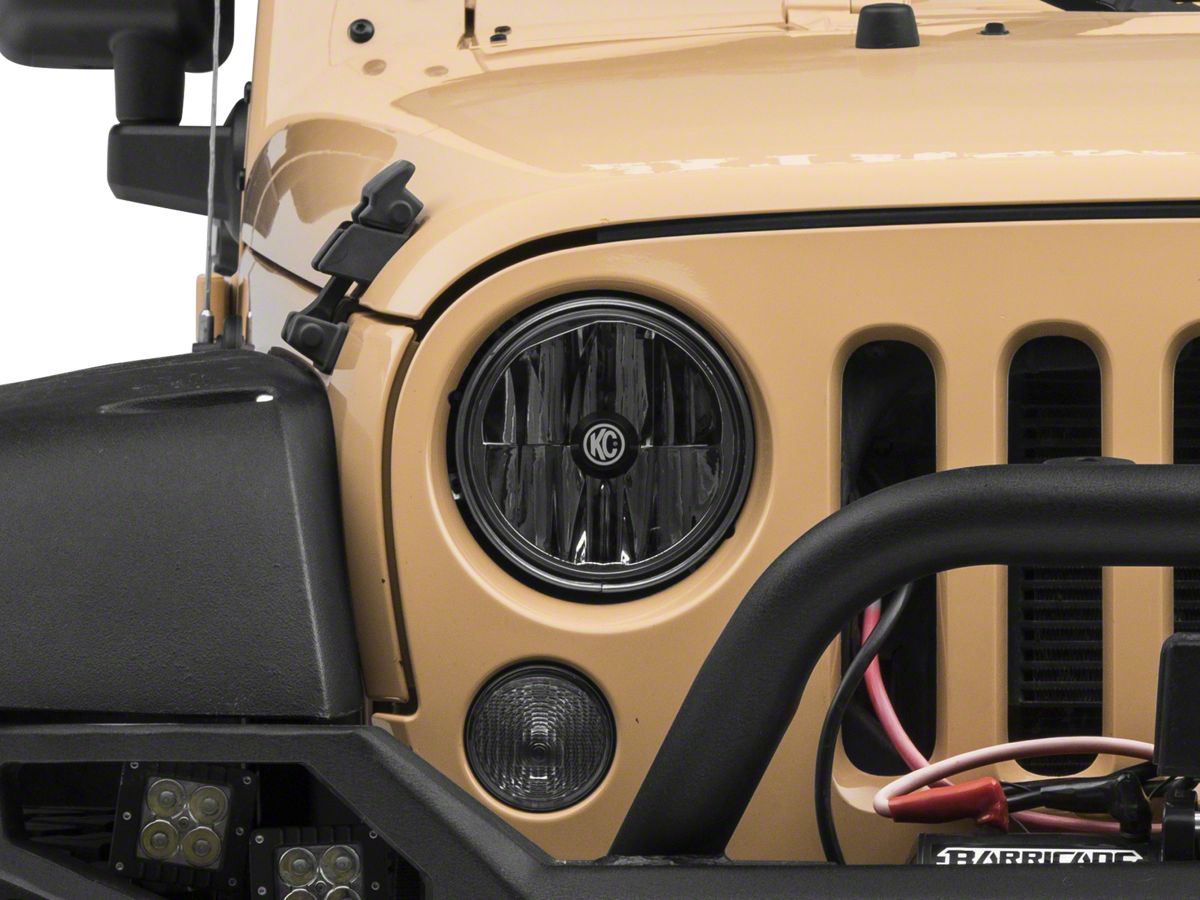 KC HiLiTES Jeep Wrangler 7 in. Gravity LED Headlight 4235 (07-18 Jeep  Wrangler JK)