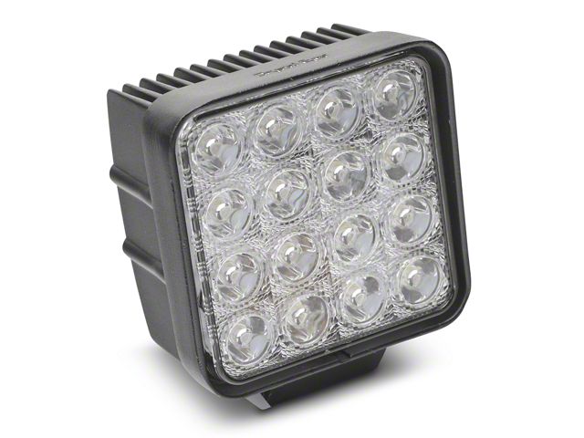 4-Inch Work Visor LED Cube Light; 60 Degree Flood Beam (Universal; Some Adaptation May Be Required)
