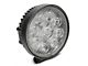 4-Inch Work Visor 9 LED Round Light; 30 Degree Flood Beam (Universal; Some Adaptation May Be Required)