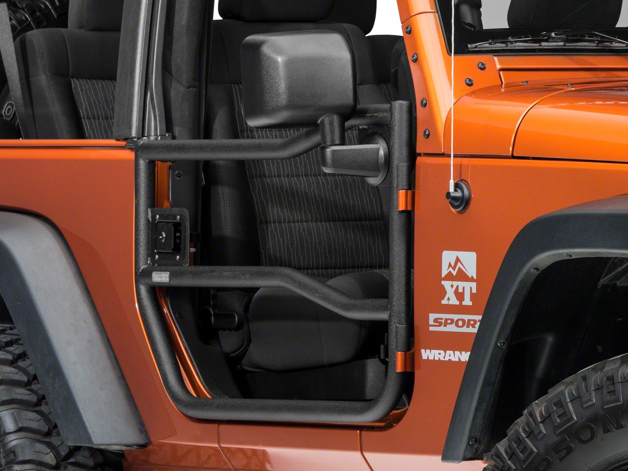 Rugged Ridge Jeep Wrangler Black Textured Front Tube Doors Pair 11509