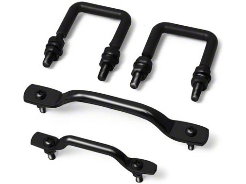 Rugged Ridge Jeep Wrangler Black Windshield Tie Down Kit 11211.01 (87